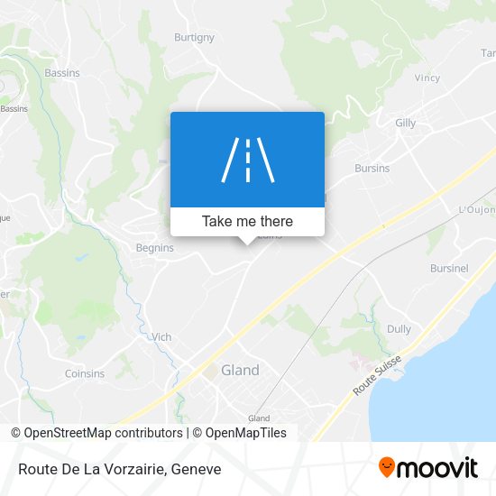 Route De La Vorzairie map