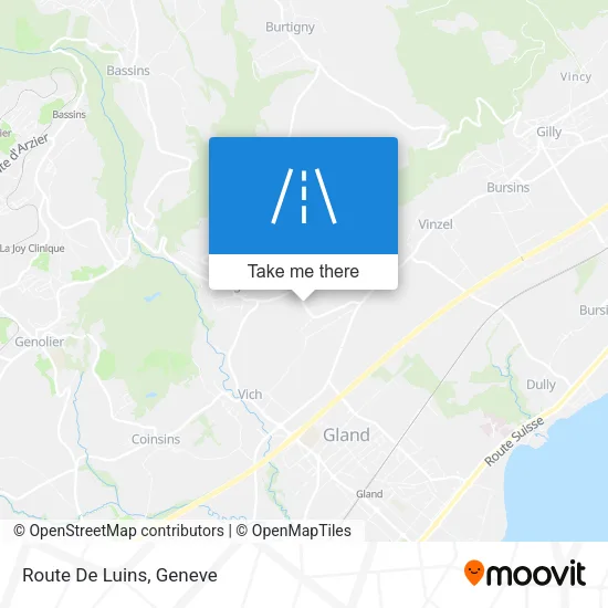 Route De Luins map