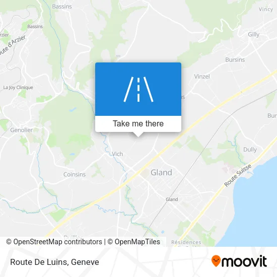 Route De Luins map