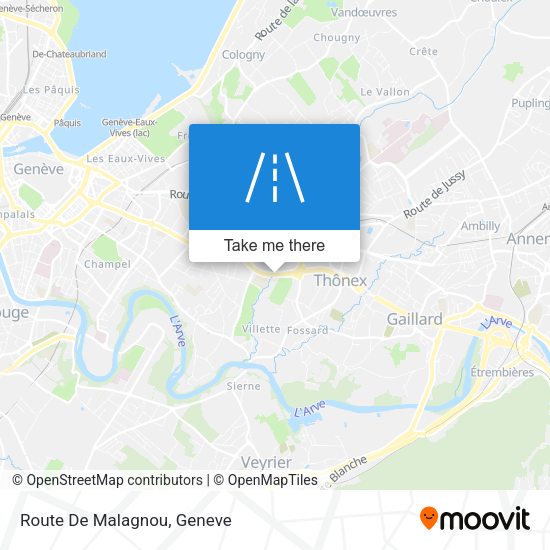 Route De Malagnou map