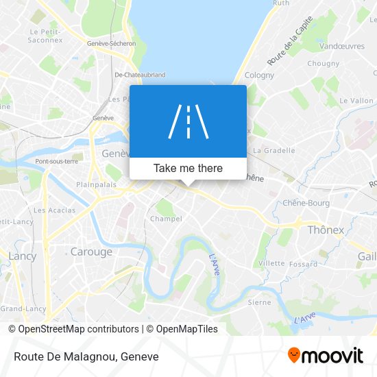 Route De Malagnou map