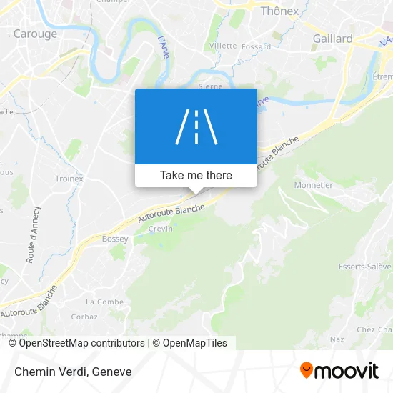 Chemin Verdi map
