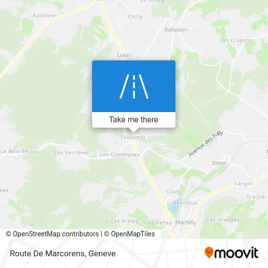Route De Marcorens map