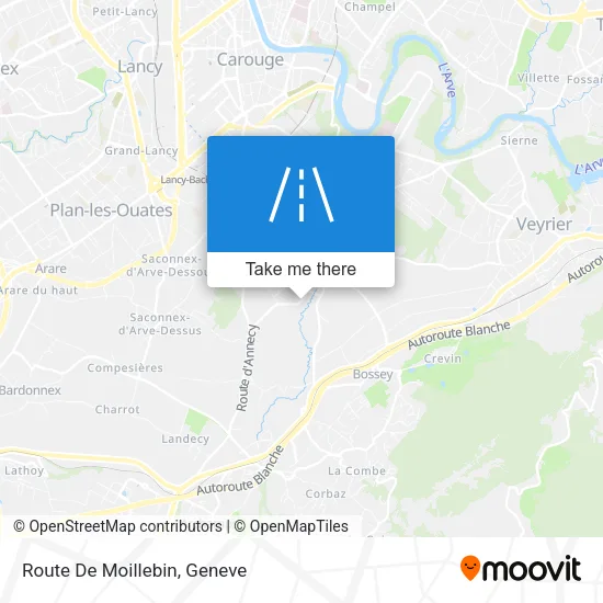 Route De Moillebin map