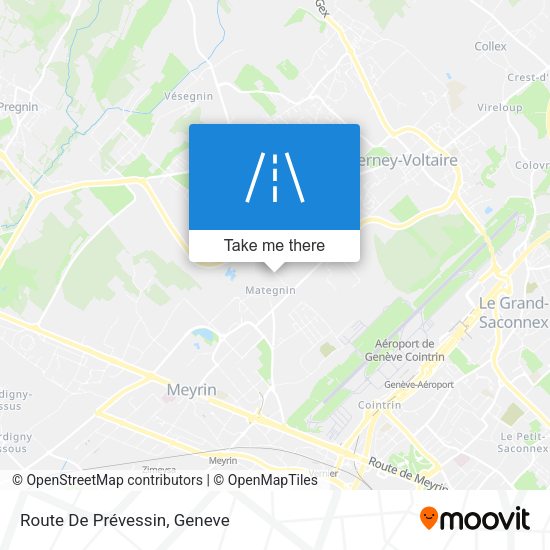 Route De Prévessin map