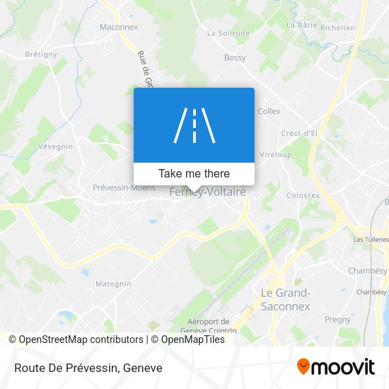 Route De Prévessin map