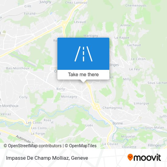 Impasse De Champ Molliaz map