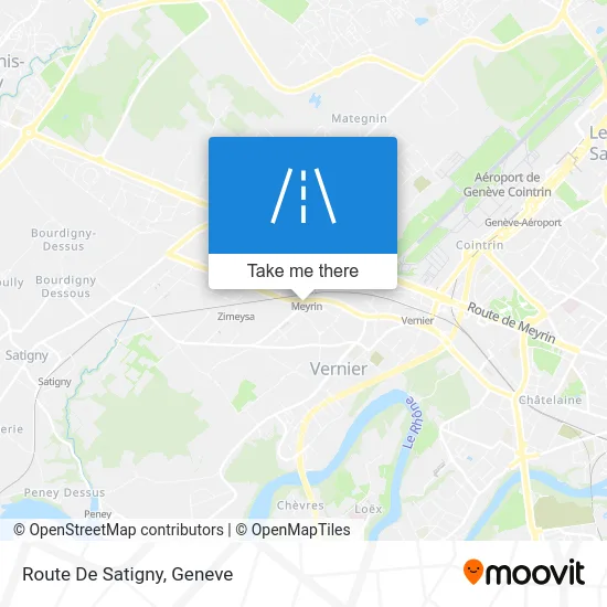 Route De Satigny map