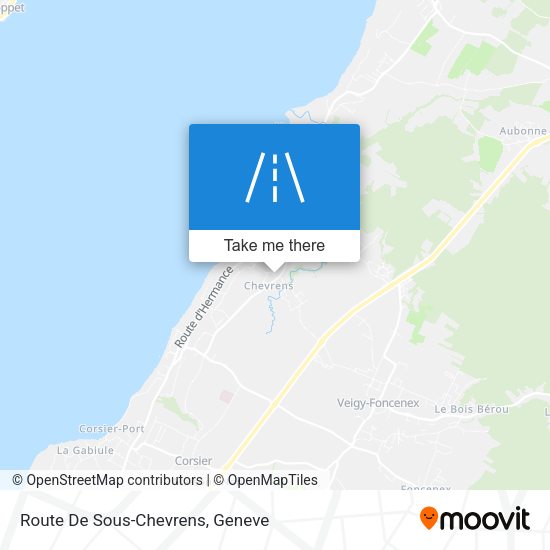 Route De Sous-Chevrens map