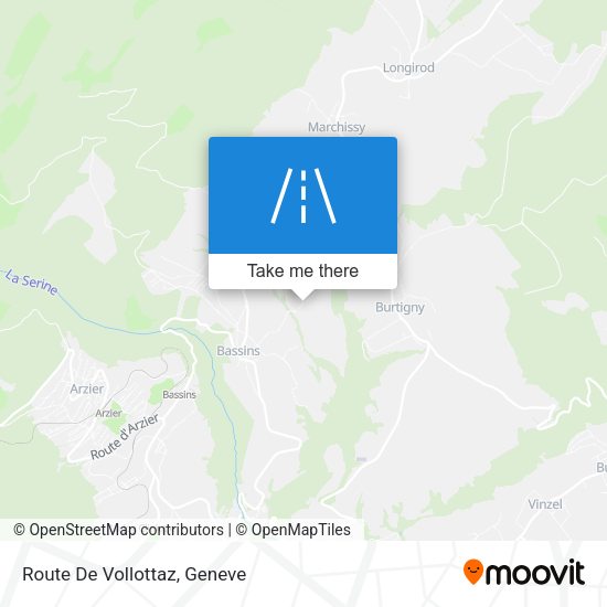 Route De Vollottaz map