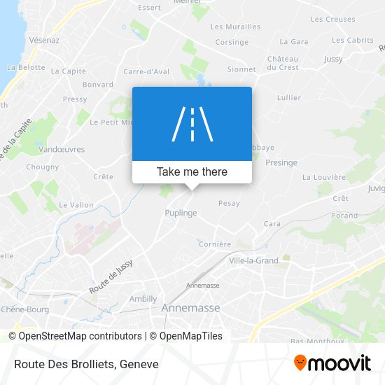 Route Des Brolliets map
