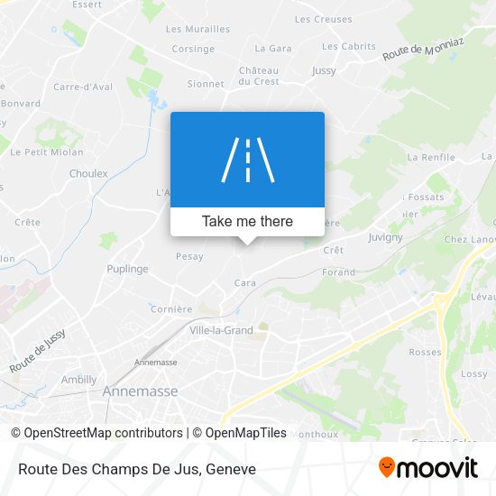 Route Des Champs De Jus map