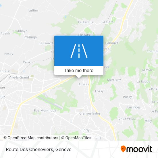 Route Des Cheneviers map