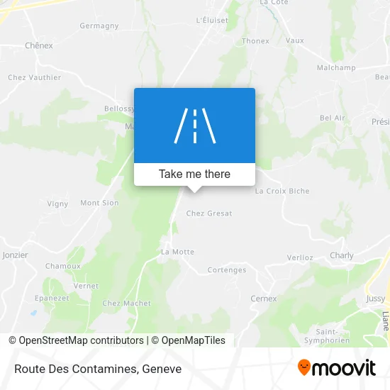 Route Des Contamines map