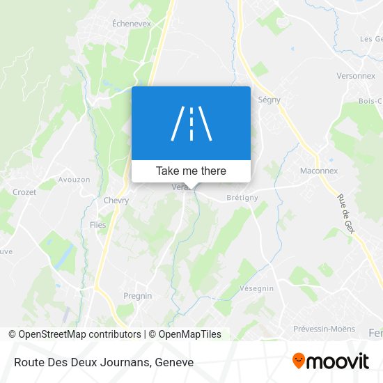 Route Des Deux Journans map