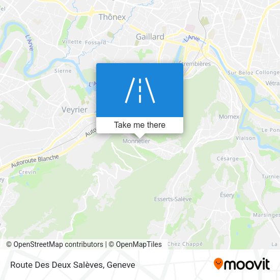 Route Des Deux Salèves map