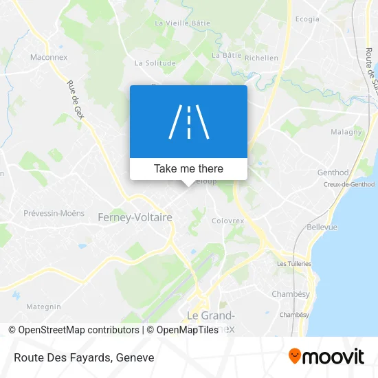 Route Des Fayards map