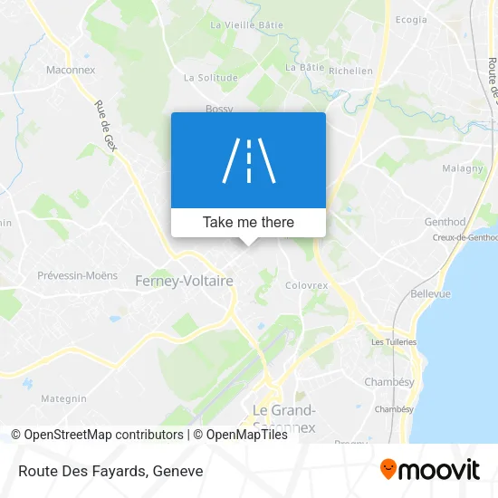 Route Des Fayards map