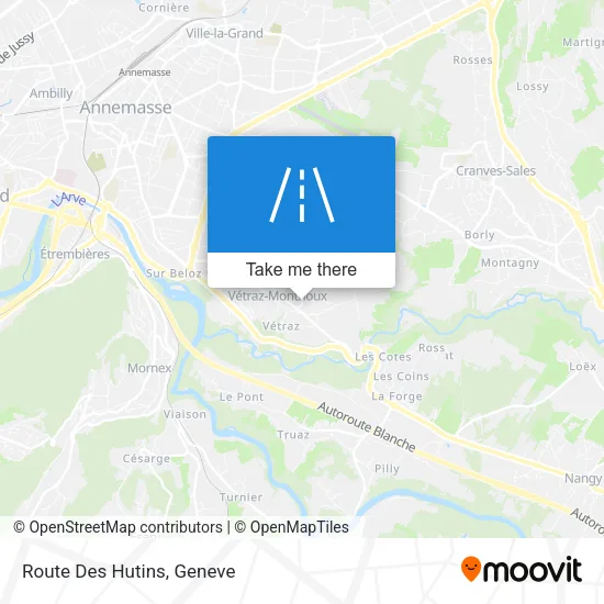 Route Des Hutins map