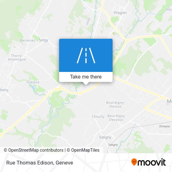 Rue Thomas Edison map