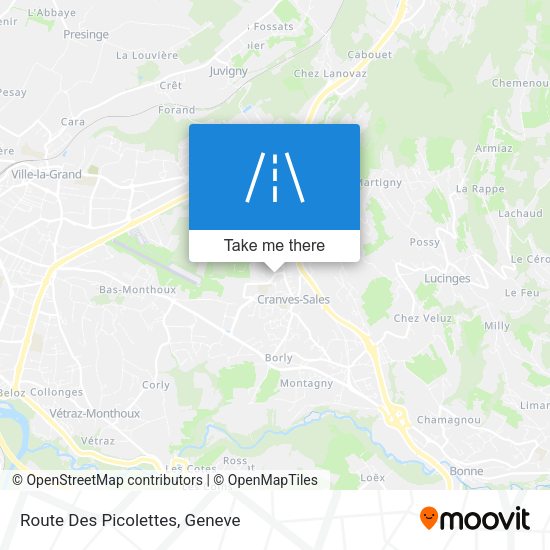 Route Des Picolettes map