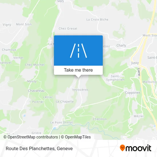 Route Des Planchettes map