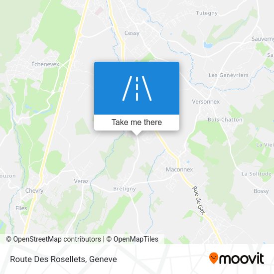 Route Des Rosellets map