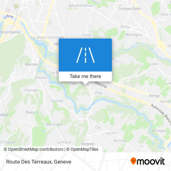 Route Des Terreaux map