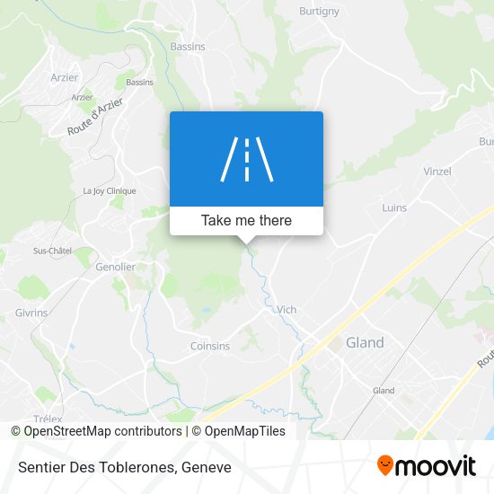 Sentier Des Toblerones map