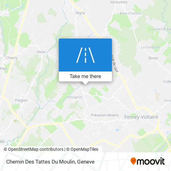 Chemin Des Tattes Du Moulin map