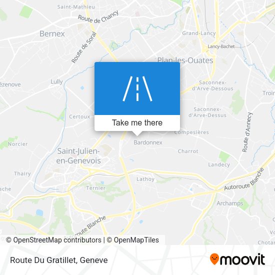 Route Du Gratillet map