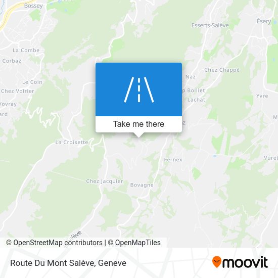 Route Du Mont Salève map