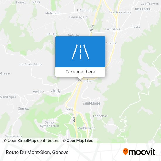 Route Du Mont-Sion map