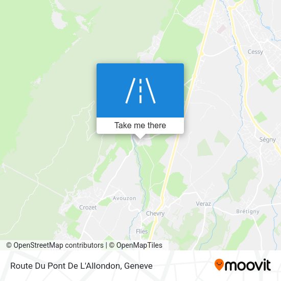 Route Du Pont De L'Allondon map