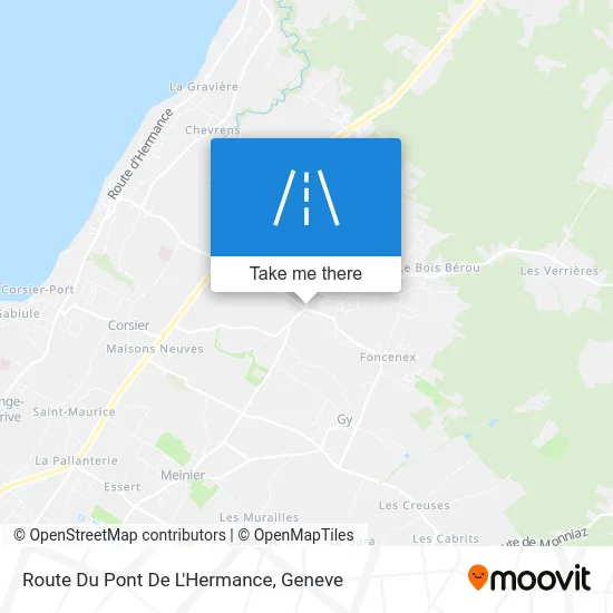 Route Du Pont De L'Hermance map