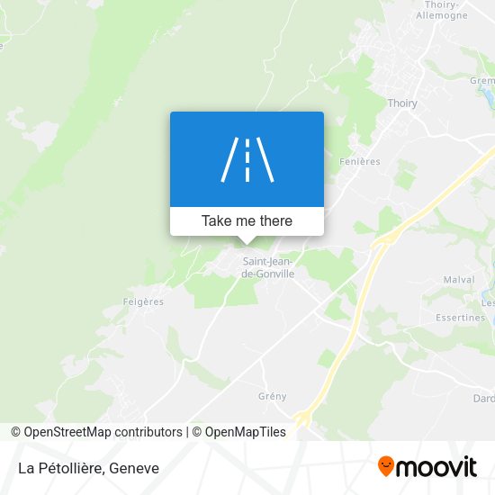 La Pétollière map
