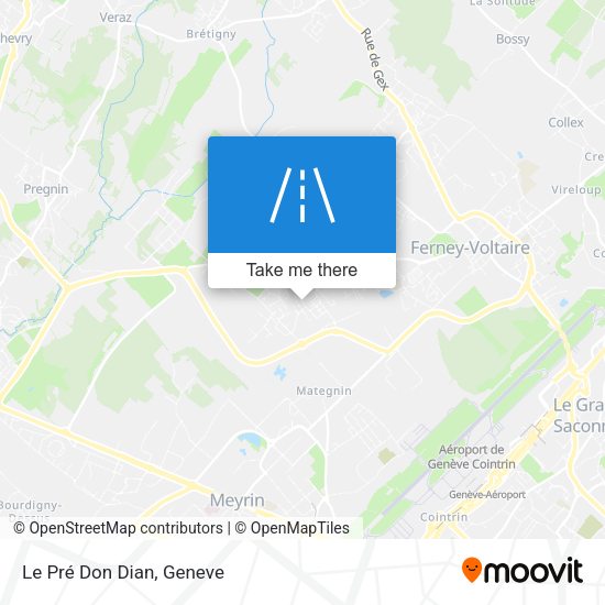 Le Pré Don Dian map