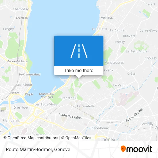 Route Martin-Bodmer map