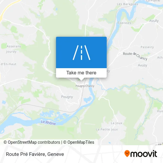 Route Pré Favière map