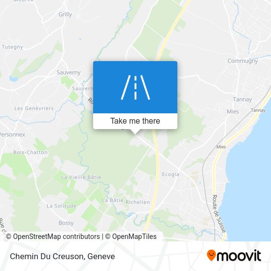 Chemin Du Creuson map