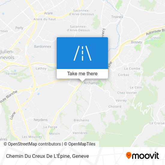 Chemin Du Creux De L'Épine map