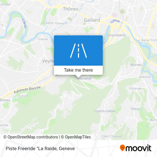 Piste Freeride "La Raide map