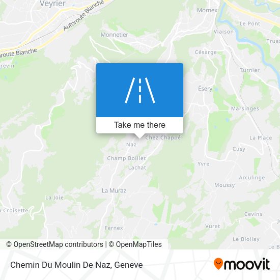 Chemin Du Moulin De Naz map