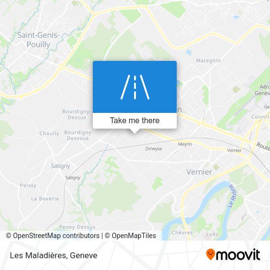 Les Maladières map