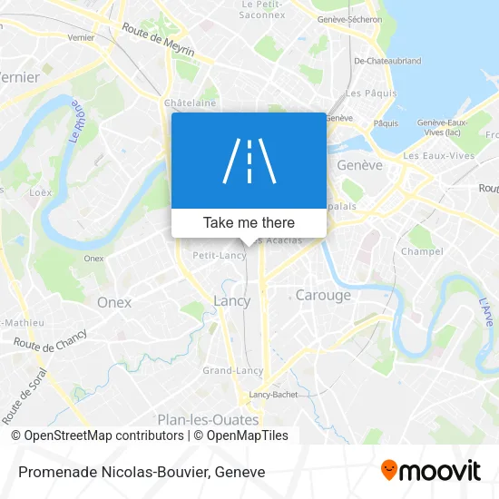 Promenade Nicolas-Bouvier map
