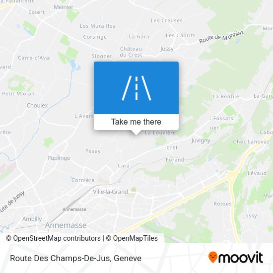 Route Des Champs-De-Jus map