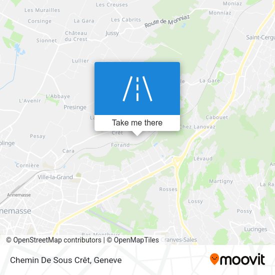 Chemin De Sous Crêt map