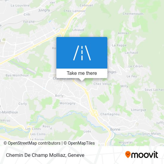 Chemin De Champ Molliaz map