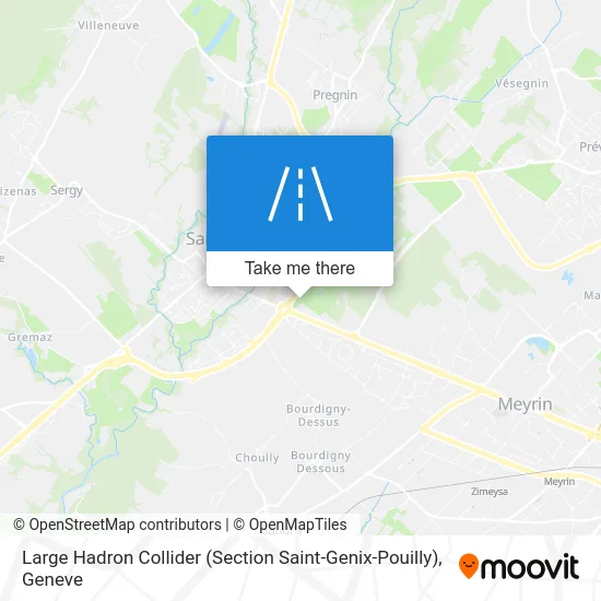 Large Hadron Collider (Section Saint-Genix-Pouilly) map