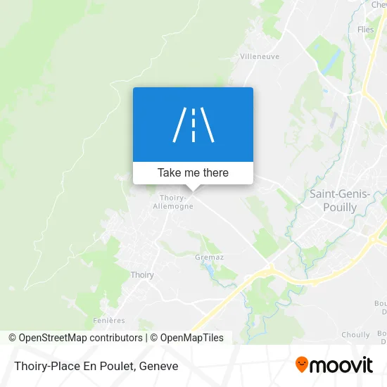 Thoiry-Place En Poulet map